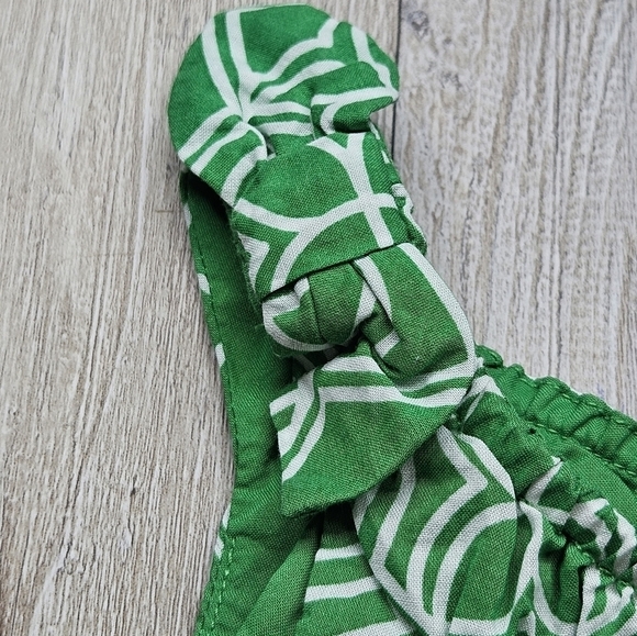 Janie and Jack Girls 5 Asymmetrical Green + White Tank Top Summer 2018 - Picture 2 of 6